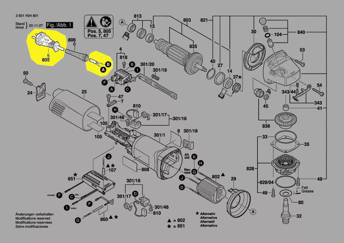 Câble d´alimentation réf. 1 614 460 074 BOSCH